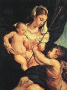 BASSANO, Jacopo Madonna and Child with Saint John the Baptistn 76uy oil painting on canvas